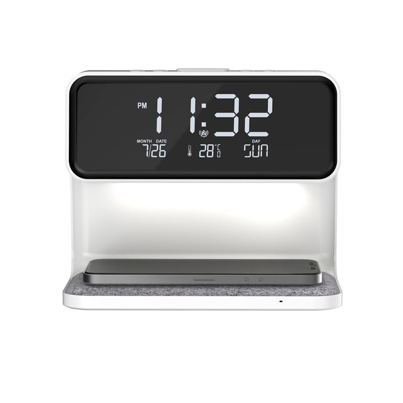 Creative 3 In 1 Bedside Lamp Wireless Charging LCD Screen Alarm Clock Wireless Phone Charger - Pantelitsa Beauty and Jewellery one stop shop