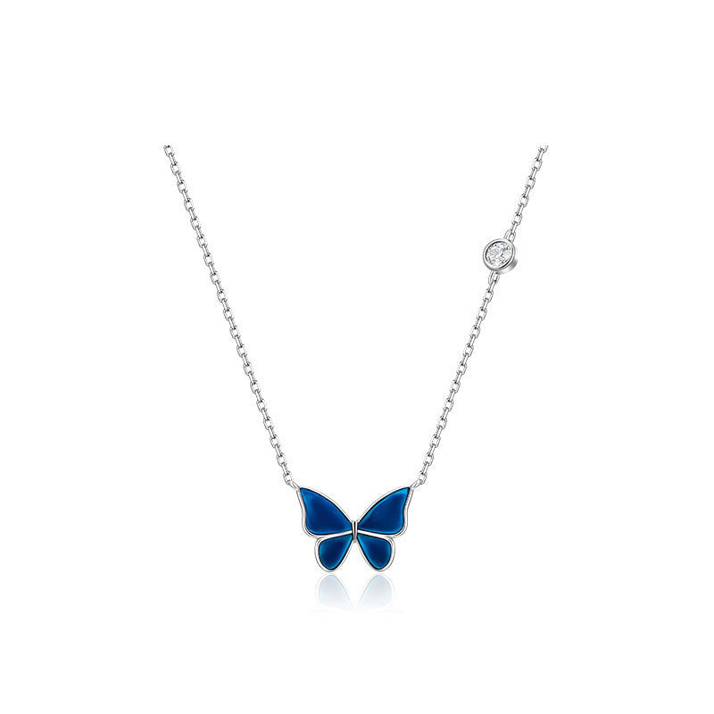 Sliver Colour-changed Butterfly Necklace Fashion Novelty Jewellery - Pantelitsa Beauty and Jewellery one stop shop
