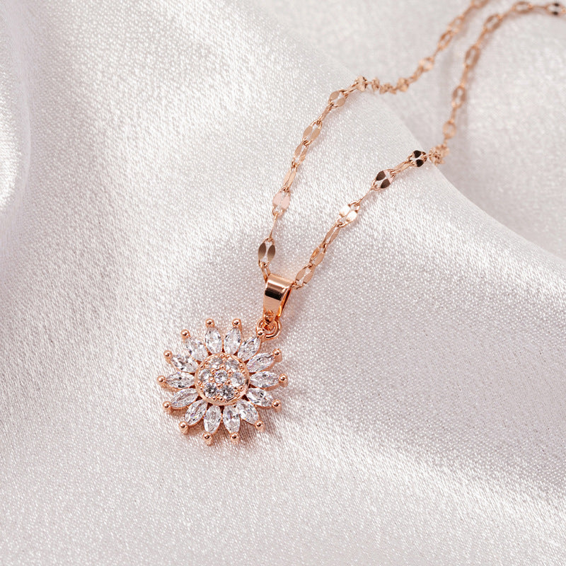 Pendant Micro Inlaid Zircon Clavicle Chain - Pantelitsa Beauty and Jewellery one stop shop