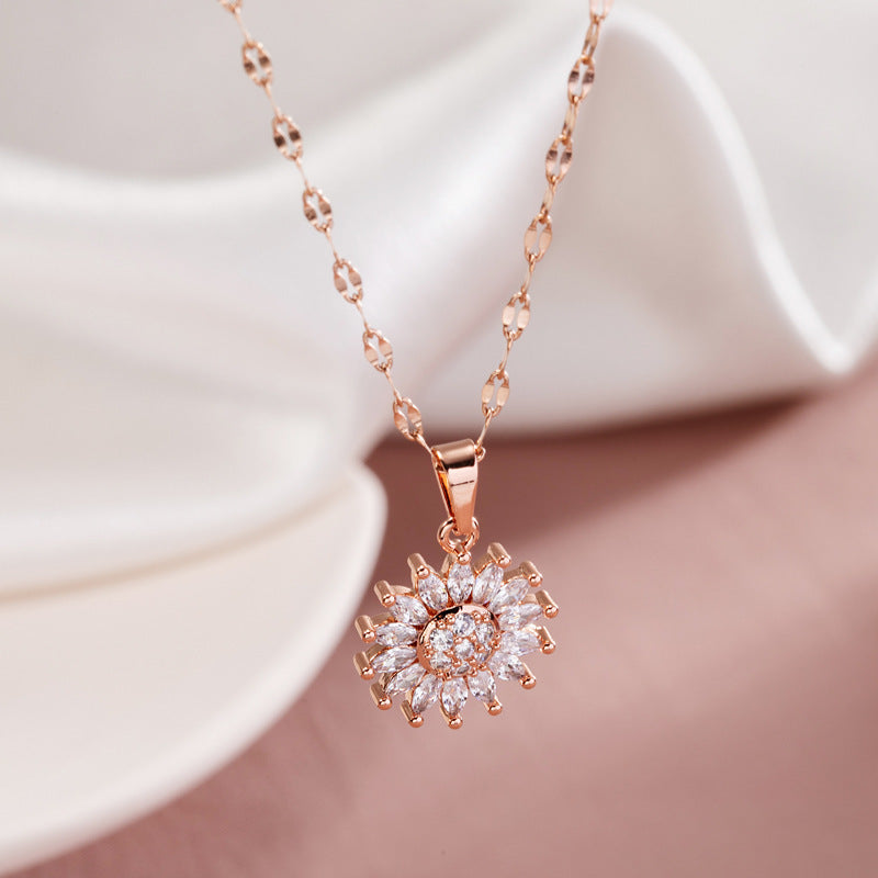 Pendant Micro Inlaid Zircon Clavicle Chain - Pantelitsa Beauty and Jewellery one stop shop