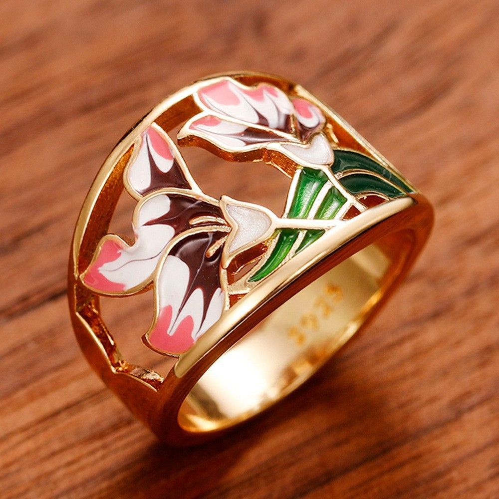 Oil Dripping Pattern Ring - Pantelitsa Beauty and Jewellery one stop shop