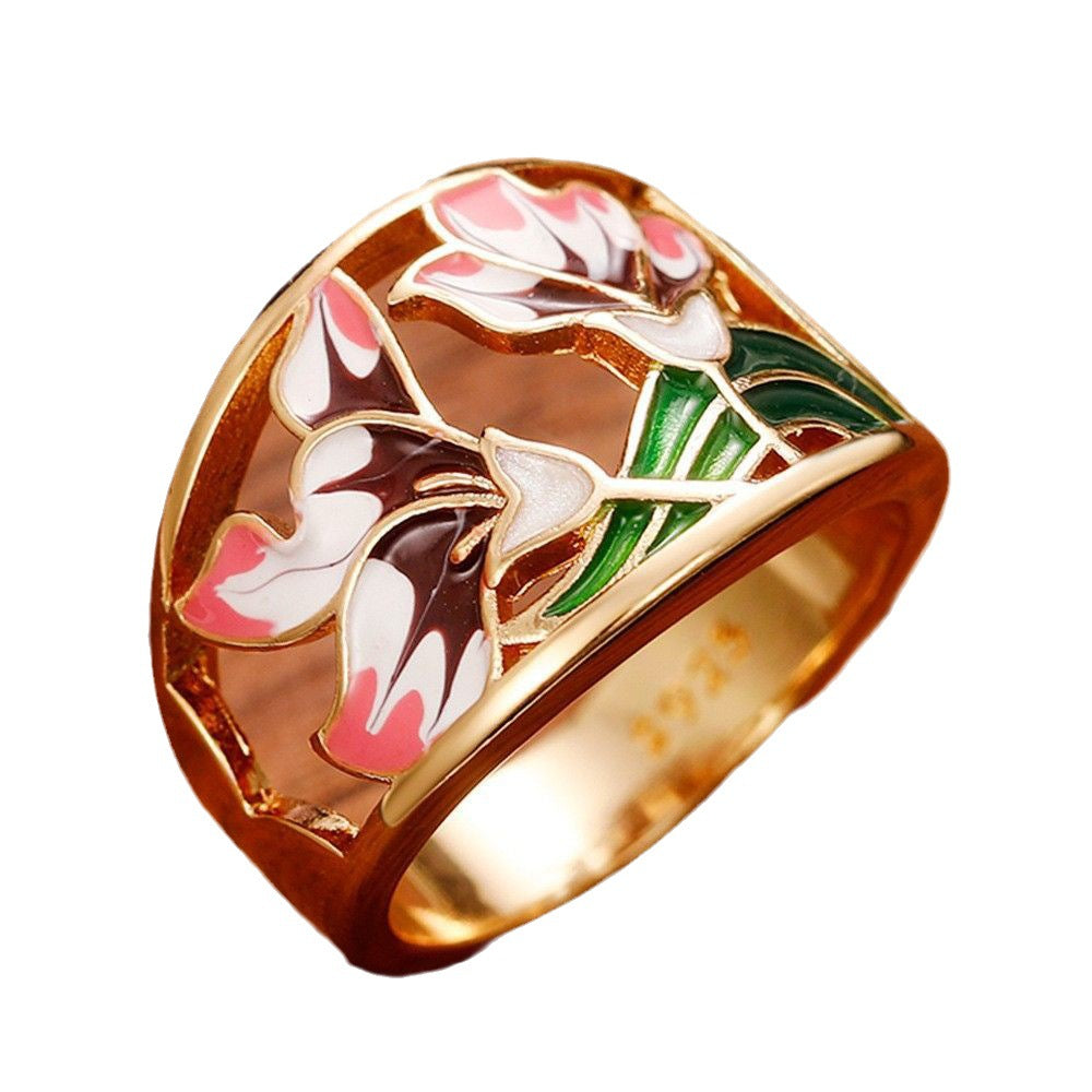 Oil Dripping Pattern Ring - Pantelitsa Beauty and Jewellery one stop shop