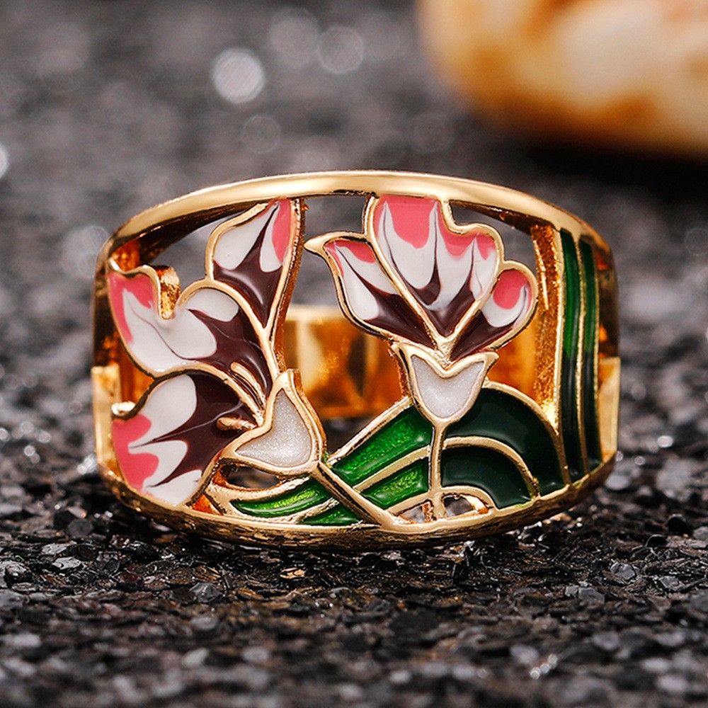 Oil Dripping Pattern Ring - Pantelitsa Beauty and Jewellery one stop shop