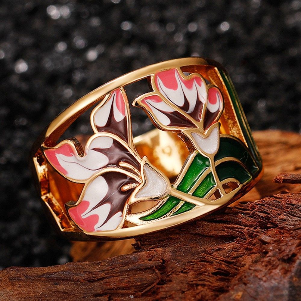 Oil Dripping Pattern Ring - Pantelitsa Beauty and Jewellery one stop shop