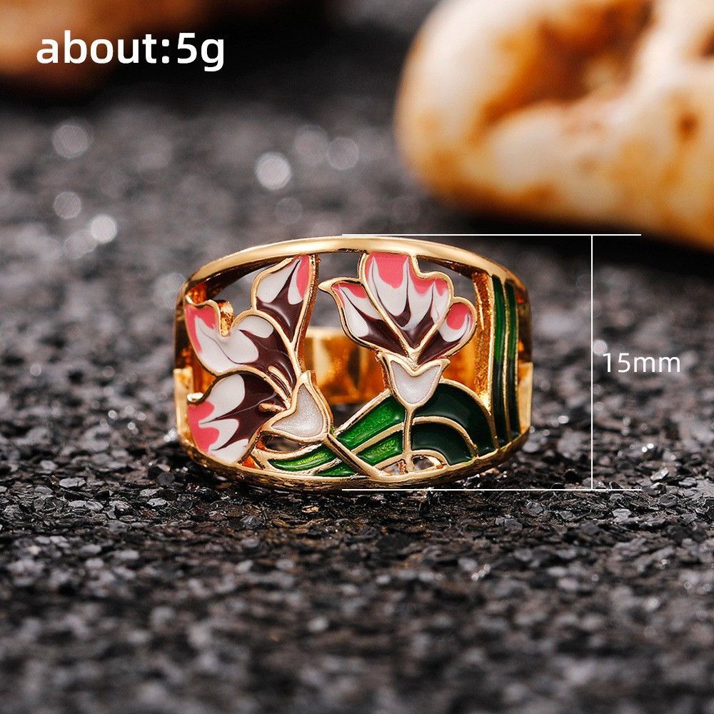 Oil Dripping Pattern Ring - Pantelitsa Beauty and Jewellery one stop shop