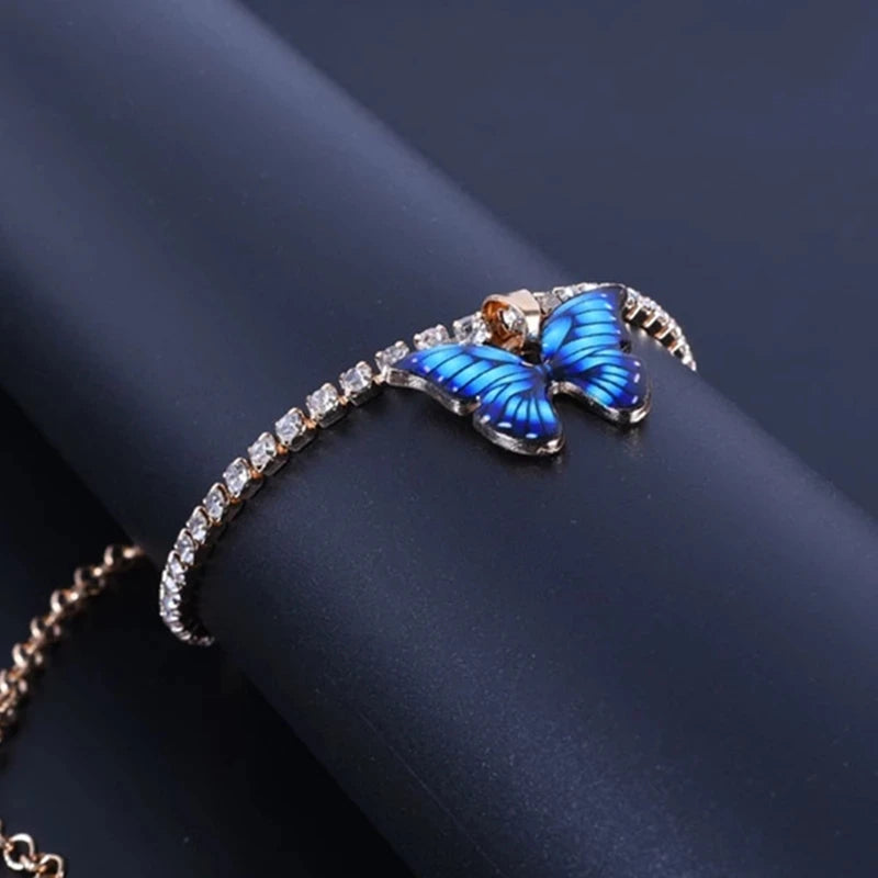 Metal Butterfly Anklet Bracelet - Pantelitsa Beauty and Jewellery one stop shop