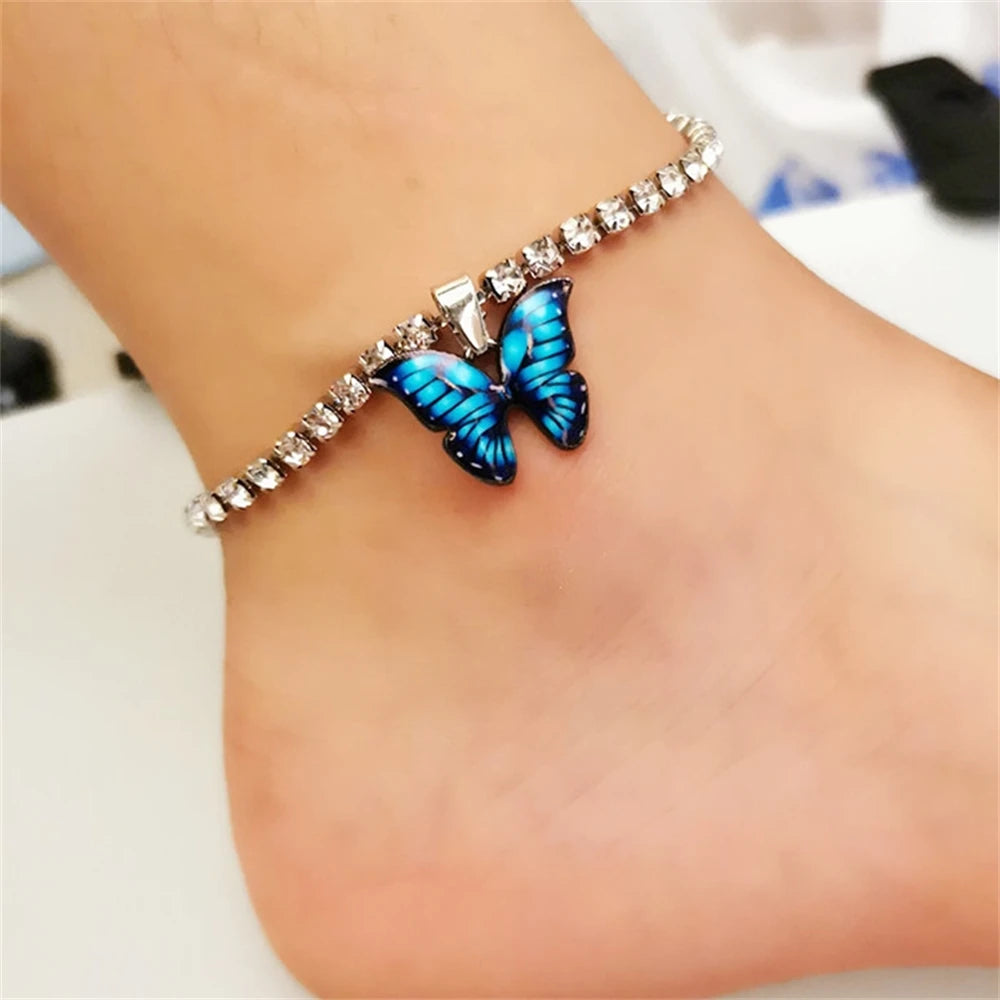 Metal Butterfly Anklet Bracelet - Pantelitsa Beauty and Jewellery one stop shop