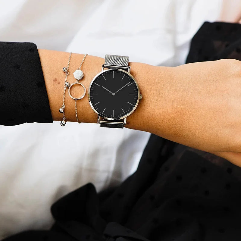 Ladies Casual Quartz Watch Steel Women's & Mens - Pantelitsa Beauty and Jewellery one stop shop