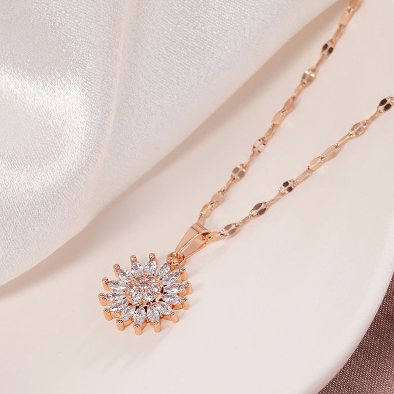 Pendant Micro Inlaid Zircon Clavicle Chain - Pantelitsa Beauty and Jewellery one stop shop