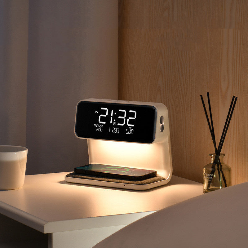 Creative 3 In 1 Bedside Lamp Wireless Charging LCD Screen Alarm Clock  Wireless Phone Charger - Pantelitsa Beauty and Jewellery one stop shop