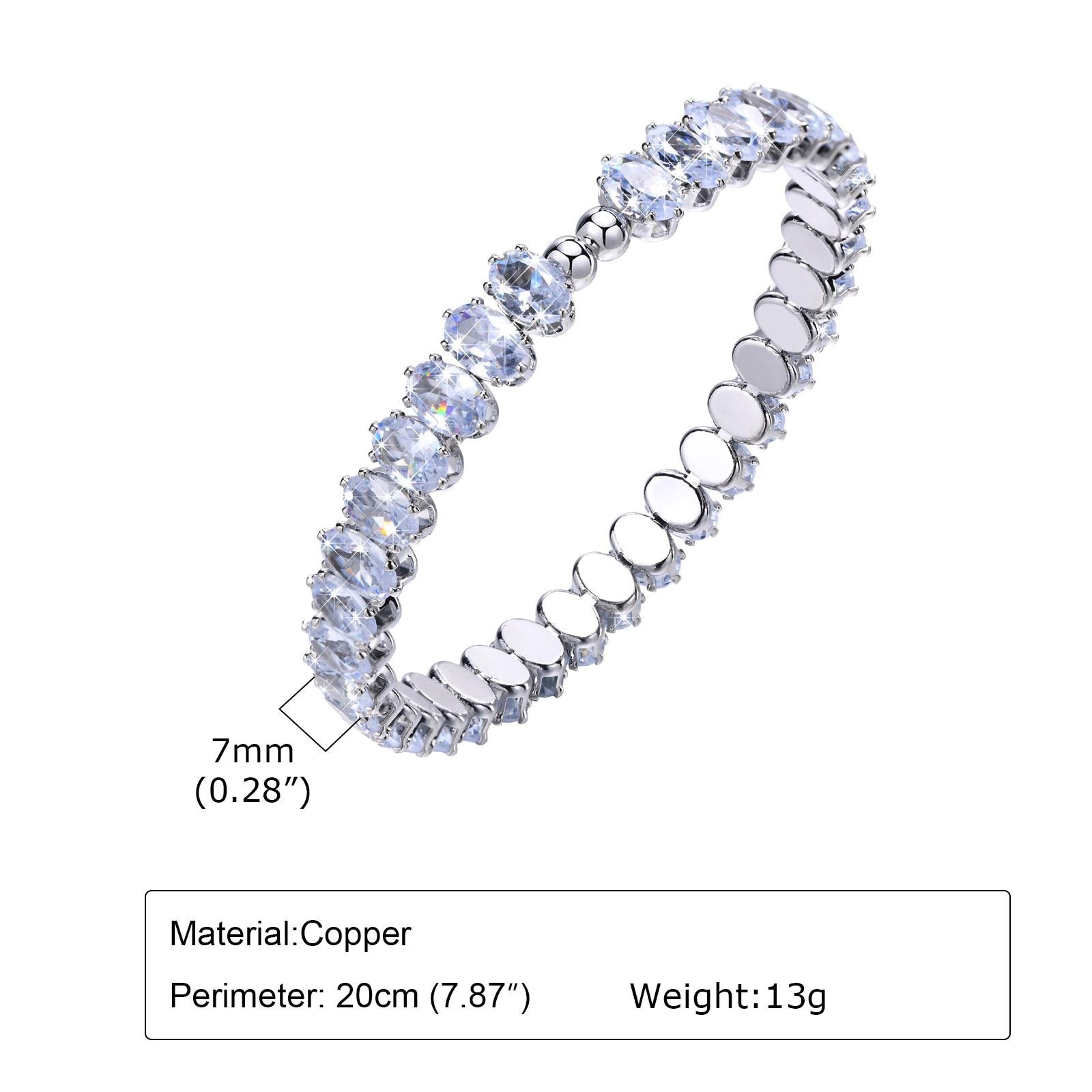 Elegant Oval Zircon Bracelet - Pantelitsa Beauty and Jewellery one stop shop