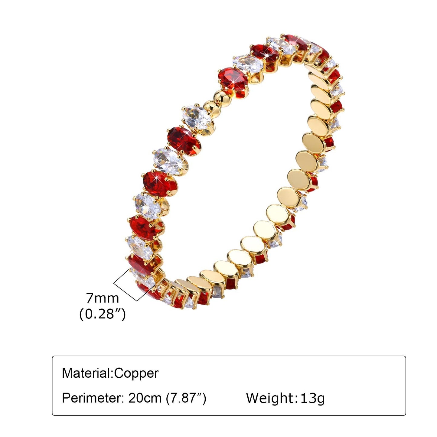 Elegant Oval Zircon Bracelet - Pantelitsa Beauty and Jewellery one stop shop