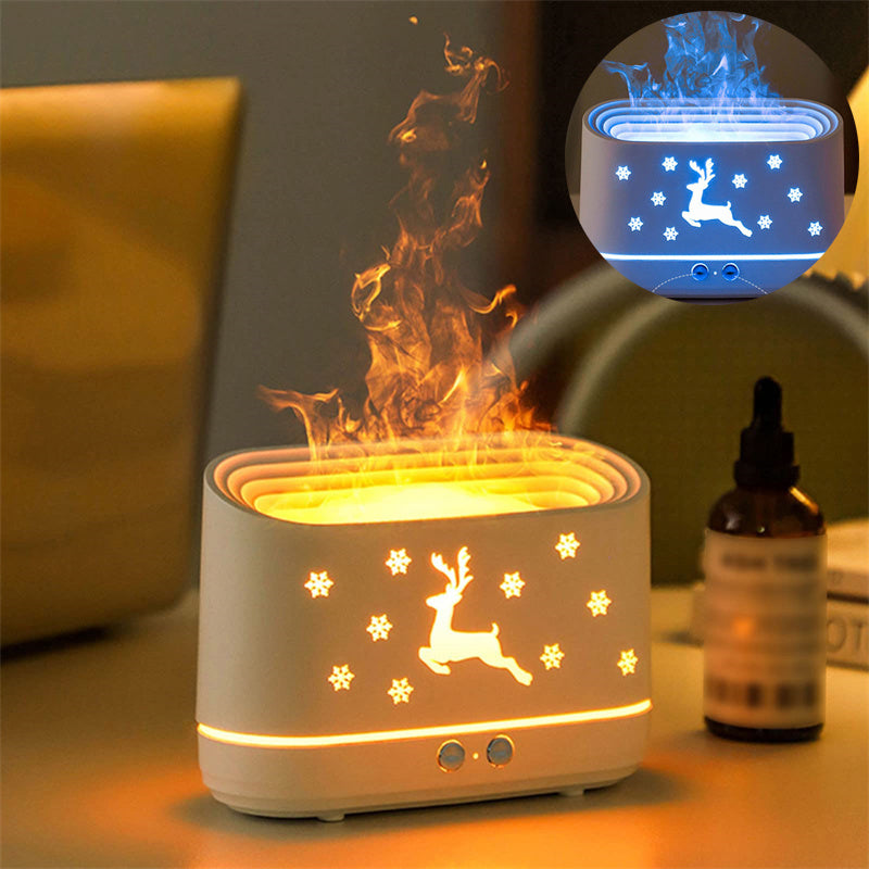 Elk Flame Humidifier Diffuser Mute Household Atmosphere Lamp Christmas Home Decorations - Pantelitsa Beauty and Jewellery one stop shop