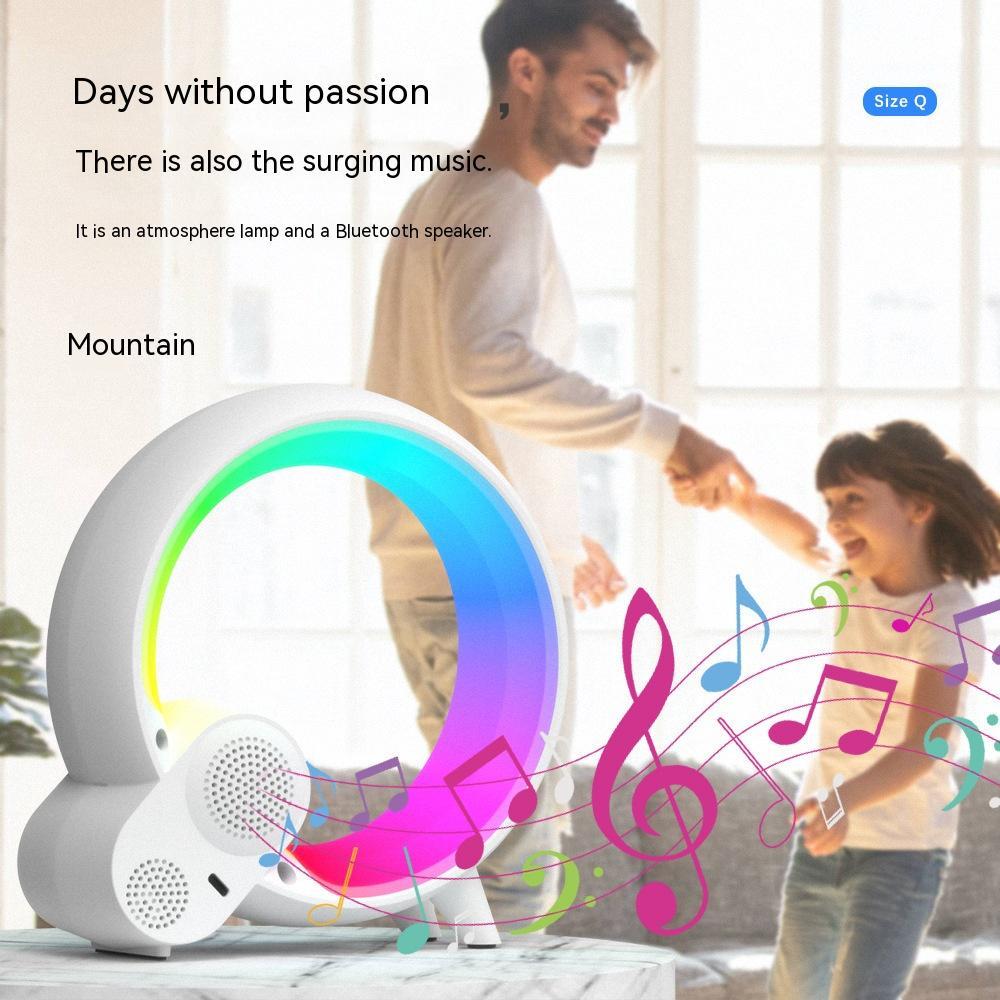 Creative Q Light Analog Sunrise Digital Display Alarm Clock Bluetooth Audio Intelligent Wake-up Q Colorful Atmosphere Light - Pantelitsa Beauty and Jewellery one stop shop