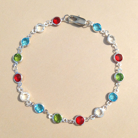 Rainbow Crystal Anklet For Women - Pantelitsa Beauty and Jewellery one stop shop