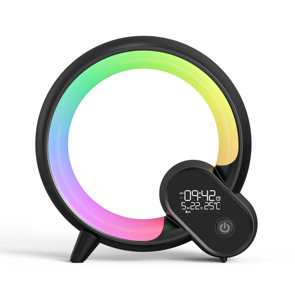 Creative Q Light Analog Sunrise Digital Display Alarm Clock Bluetooth Audio Intelligent Wake-up Q Colorful Atmosphere Light - Pantelitsa Beauty and Jewellery one stop shop