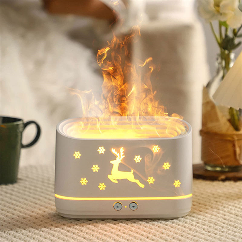 Elk Flame Humidifier Diffuser Mute Household Atmosphere Lamp Christmas Home Decorations - Pantelitsa Beauty and Jewellery one stop shop