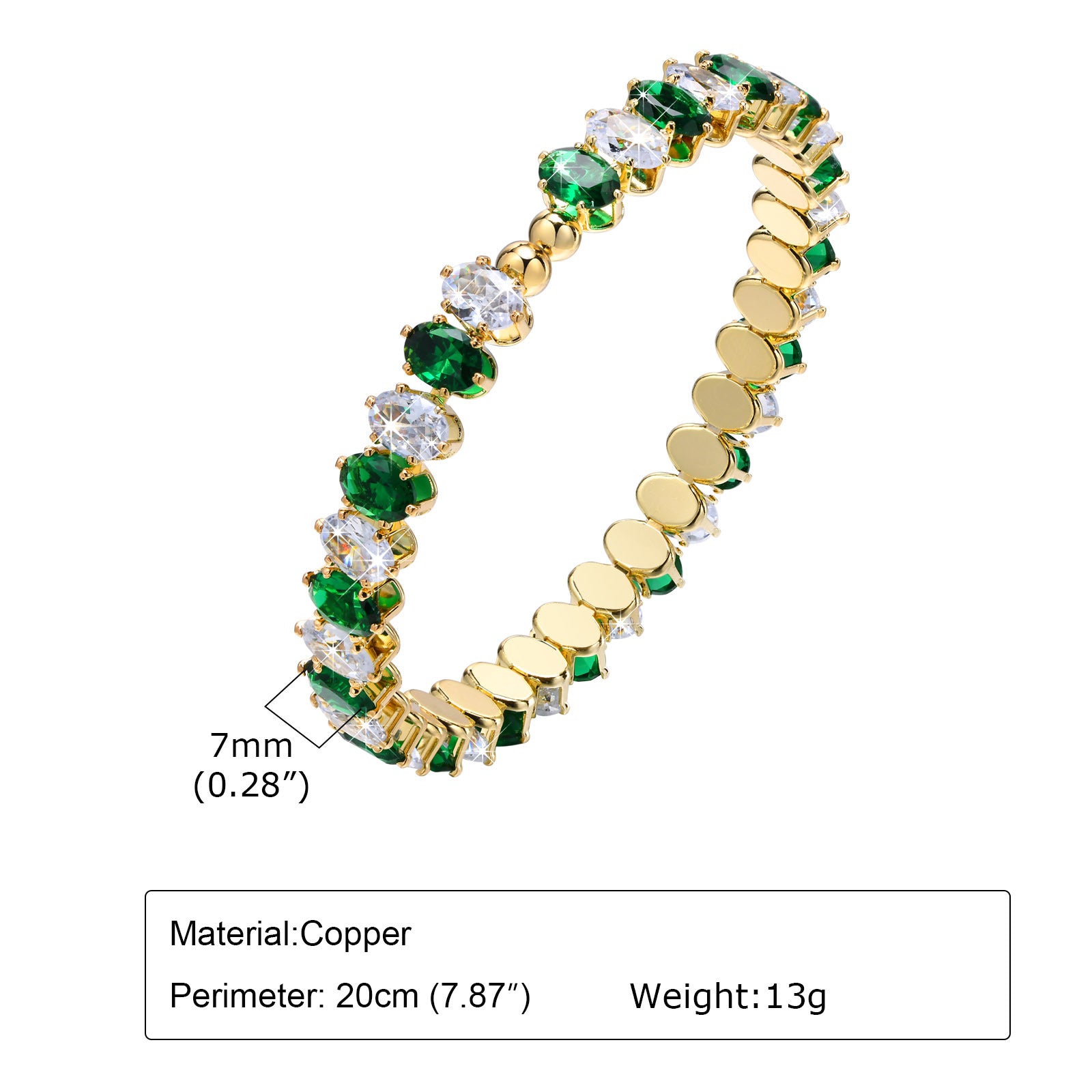 Elegant Oval Zircon Bracelet - Pantelitsa Beauty and Jewellery one stop shop