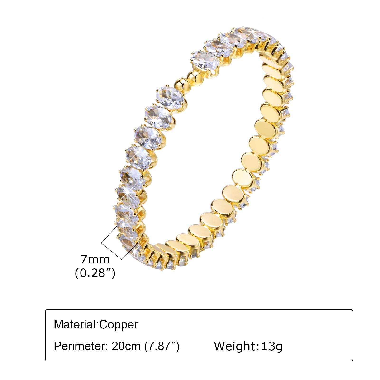 Elegant Oval Zircon Bracelet - Pantelitsa Beauty and Jewellery one stop shop