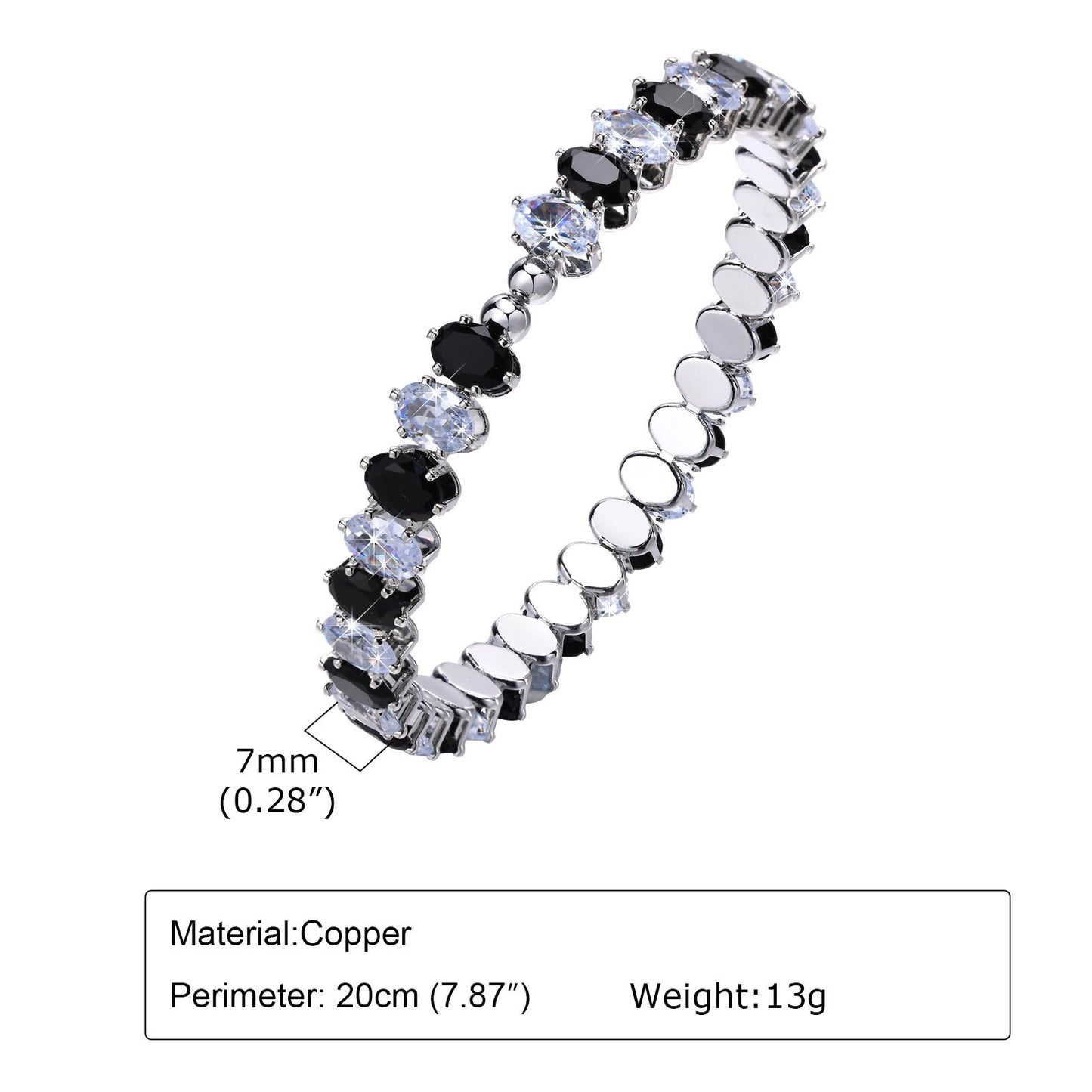 Elegant Oval Zircon Bracelet - Pantelitsa Beauty and Jewellery one stop shop