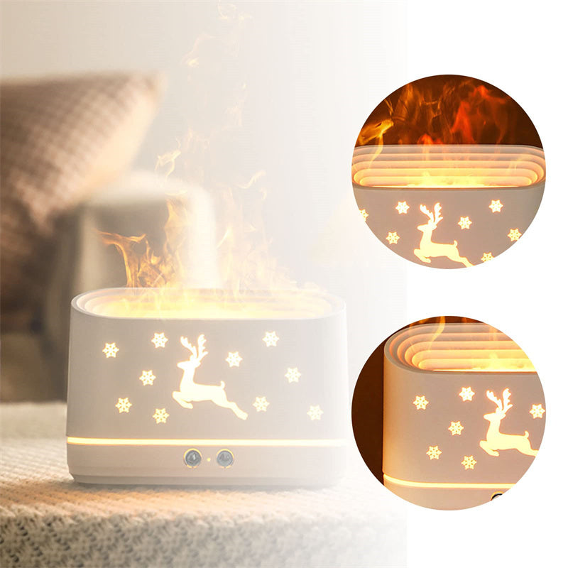 Elk Flame Humidifier Diffuser Mute Household Atmosphere Lamp Christmas Home Decorations - Pantelitsa Beauty and Jewellery one stop shop